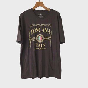 Toscana Italy T-Shirt Gray Souvenir Tee Italia Toscana 3XL READ- Sized Like 2XL